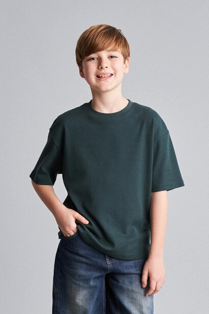 T-shirt oversize à col rond et manches courtes pour garçon