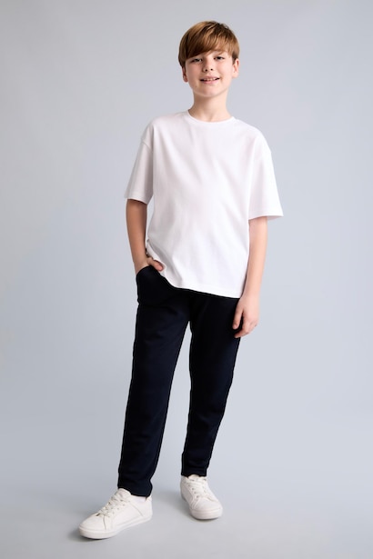 Boy Oversize Fit 100% Cotton Crew Neck Short Sleeve T-Shirt