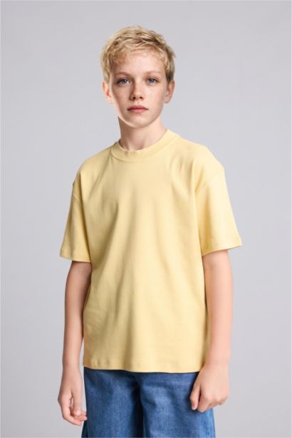 %100 Pamuk Oversize Basic Tişört Erkek Çocuk