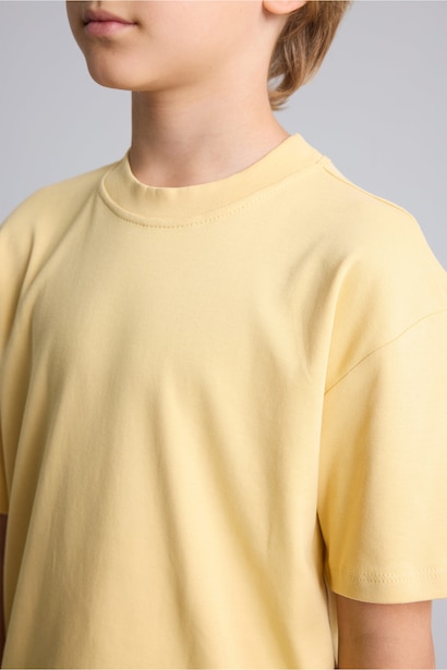%100 Pamuk Oversize Basic Tişört Erkek Çocuk