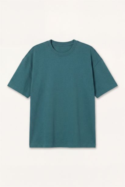 Oversize Bisiklet Yaka Tişört Erkek Çocuk