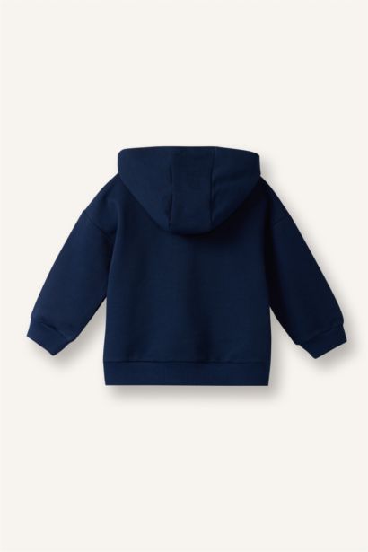 Boy College Collar Pique Zip-Up Hoodie