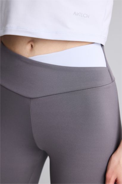 بنطلون ليجن رياضي بخصر عالي