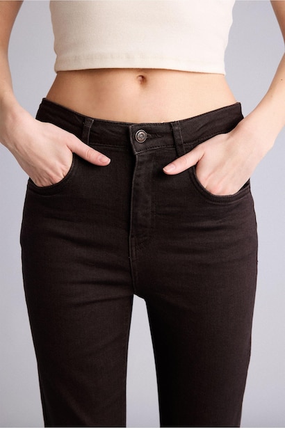 Crop Flare Fit Orta Bel Jean