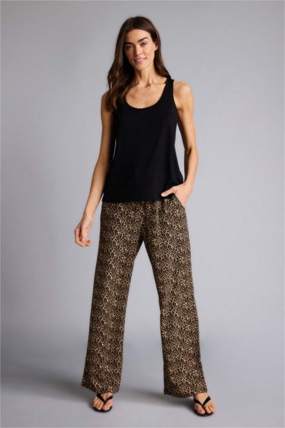 بنطلون منسوج قصة مستقيمة