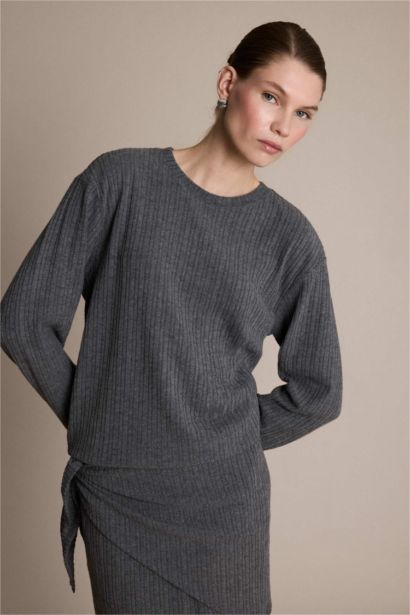 Striped Long Sleeve Crew Neck T-shirt