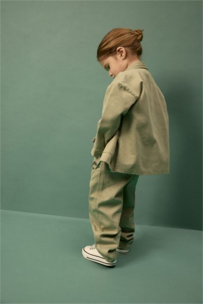 Baby Boy Gabardine Long Sleeve Shirt