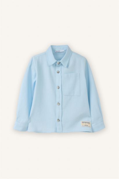 Baby Boy Shirt Collar Cotton Long Sleeve Shirt