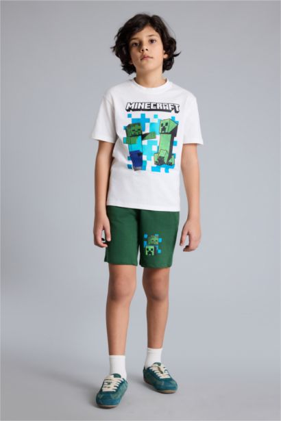 Mınecraft Tişört Şort 2'li Takım Erkek Çocuk