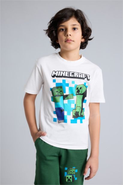 Mınecraft Tişört Şort 2'li Takım Erkek Çocuk