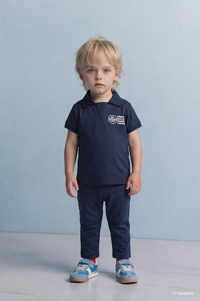 Baby Boy Printed T-Shirt and Pants 2 Piece Set
