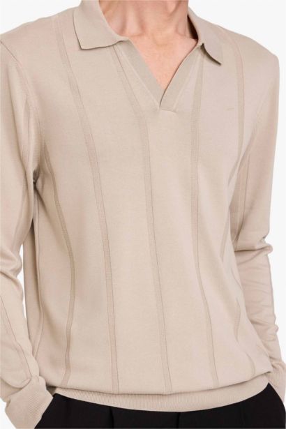 Standard Fit Polo Collar Knitwear Pullover