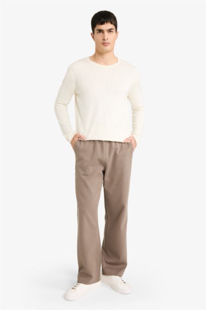 Straight Leg Elastic Waist Sports Pants