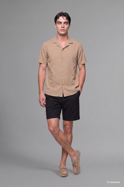 Black Regular Fit Shorts