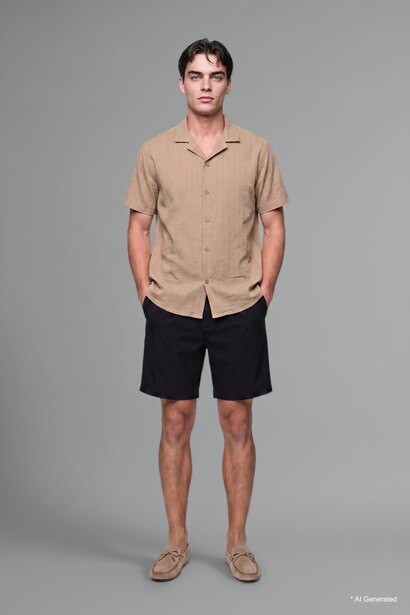 Black Regular Fit Shorts