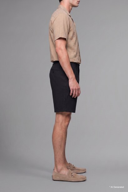 Black Regular Fit Shorts