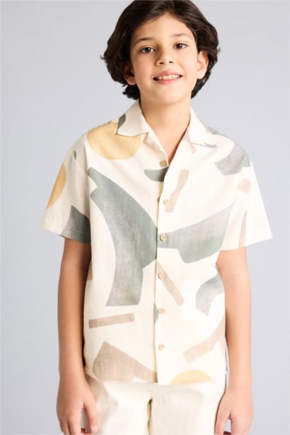 قميص أولادي منقوش أوفر سايز