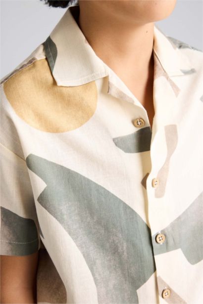 قميص أولادي منقوش أوفر سايز