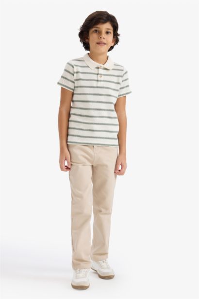 Boy Regular Fit Striped Polo T-Shirt