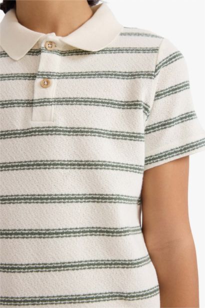 Boy Regular Fit Striped Polo T-Shirt