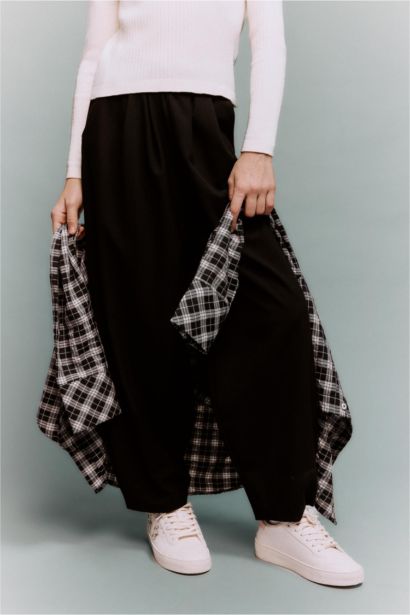 Girl Balloon Fit Elastic Waist Trousers