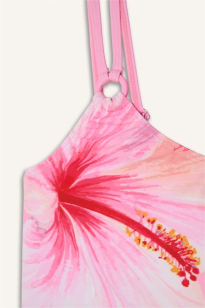 Купальник с цветочным узором для девочек