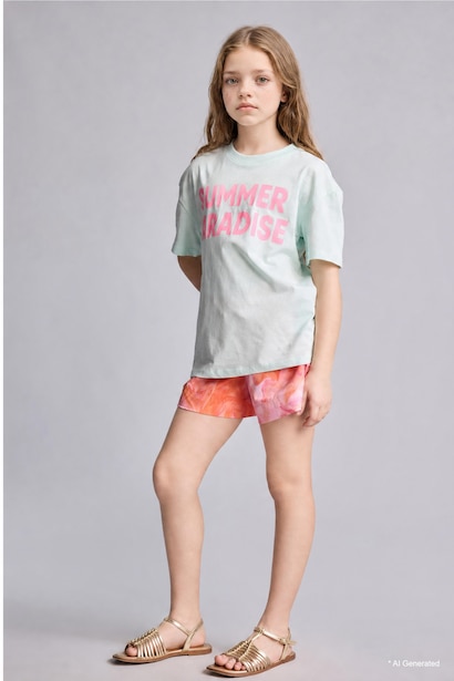 Girl Floral Swim Shorts
