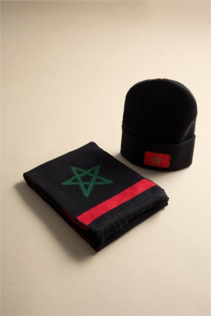 Bonnet brodé Maroc Afcon pour homme