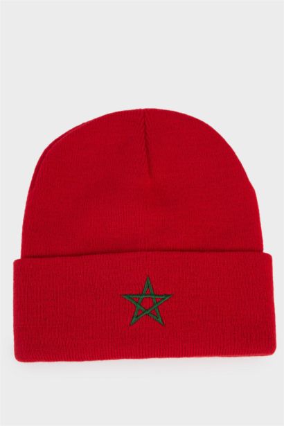 Bonnet brodé Maroc Afcon pour homme