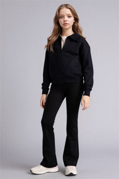 Girl Zip-Up Cardigan