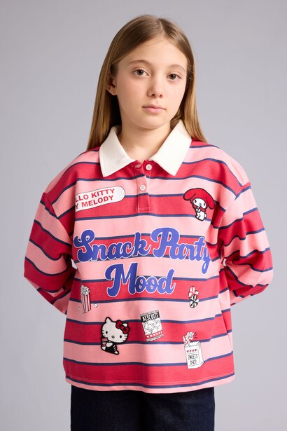 %100 Pamuk Hello Kitty Sweatshirt Kız Çocuk