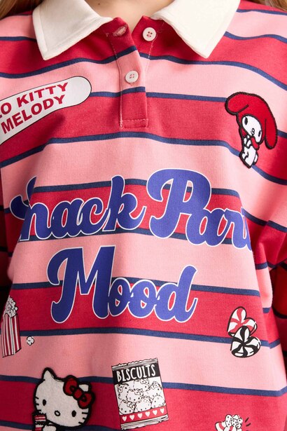 %100 Pamuk Hello Kitty Sweatshirt Kız Çocuk
