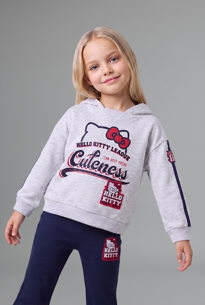 Girl Hello Kitty Hooded Sweatshirt Leggings 2 Piece Set