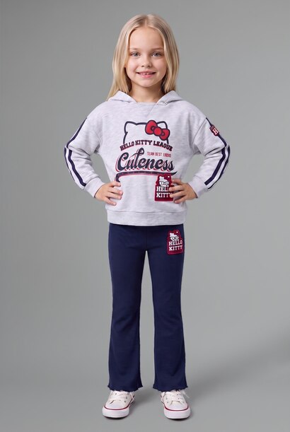 Girl Hello Kitty Hooded Sweatshirt Leggings 2 Piece Set