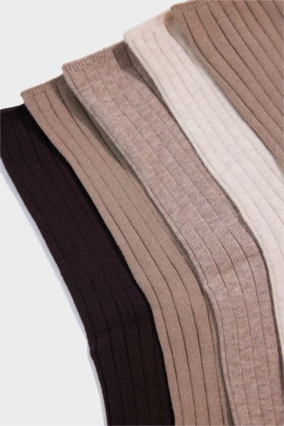 Kadın 5'li Pamuklu Uzun Çorap