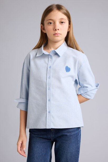 Regular Fit Long Sleeve Poplin Shirt