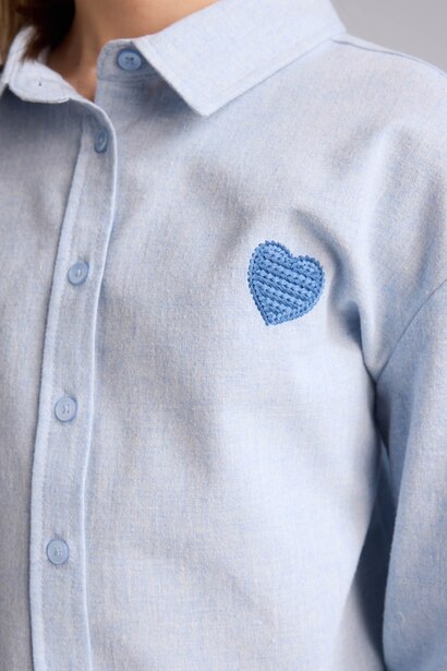 Regular Fit Long Sleeve Poplin Shirt