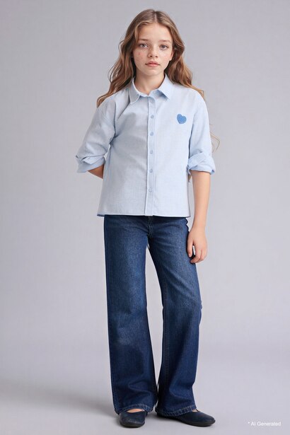 Regular Fit Long Sleeve Poplin Shirt