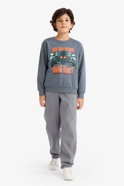 New Regular Fit Star Wars Licensed Crew Neck Sweatshirt