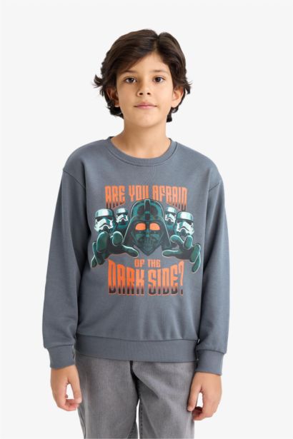 New Regular Fit Star Wars Licensed Crew Neck Sweatshirt