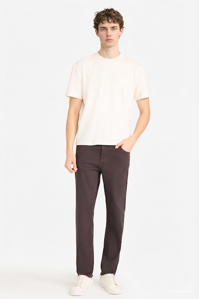 Regular Fit Straight Leg Trousers