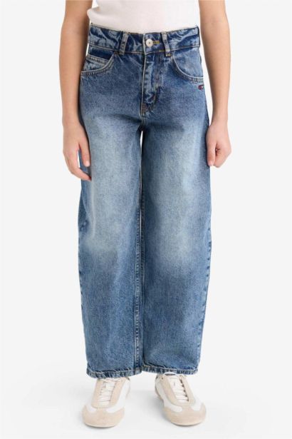 Jean large Coupe barrel pour fille