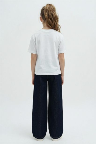 Wide Leg Geniş Paça Jean Pantolon Kız Çocuk