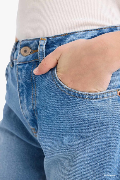 Straight Fit Jean Kız Çocuk