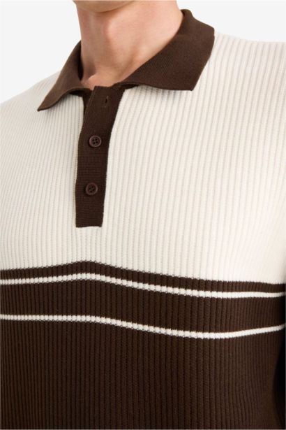 Polo Collar Knitwear Pullover