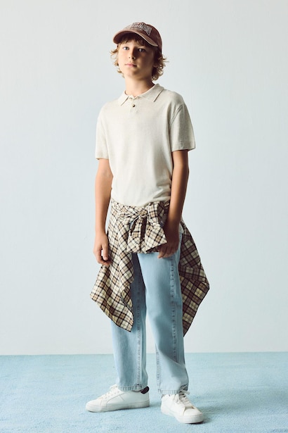Boy 100% Cotton Straight Leg Blue Jeans
