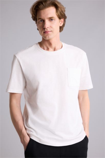 تيشيرت نص ردن قصة عادية برقبة مستديرة