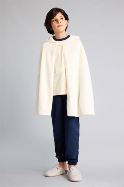 Boy Hooded Fleece Cape Costume