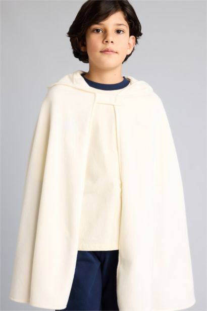 Boy Hooded Fleece Cape Costume