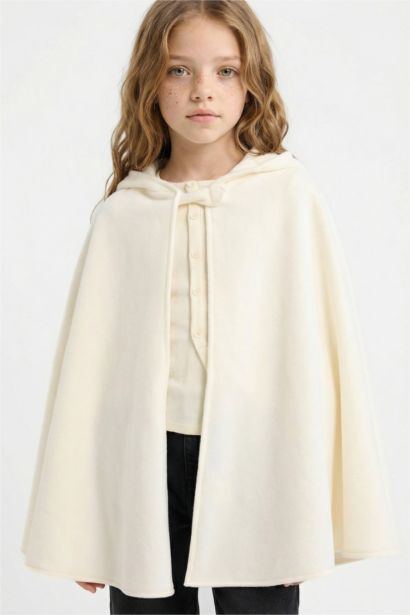 Kapüşonlu Polar Pelerin Kostüm Kız Çocuk